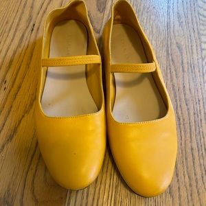Yellow everlane flats. Gently loved.